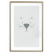 Poster Kitty Face - animal with a funny face on a solid gray background 130695 additionalThumb 16