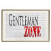 Poster Gentleman Zone - black and red English text on a brick background 130795 additionalThumb 20