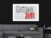 Poster Gentleman Zone - black and red English text on a brick background 130795 additionalThumb 23