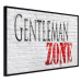 Poster Gentleman Zone - black and red English text on a brick background 130795 additionalThumb 11
