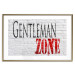 Poster Gentleman Zone - black and red English text on a brick background 130795 additionalThumb 14