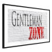 Poster Gentleman Zone - black and red English text on a brick background 130795 additionalThumb 6