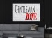 Poster Gentleman Zone - black and red English text on a brick background 130795 additionalThumb 2