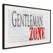 Poster Gentleman Zone - black and red English text on a brick background 130795 additionalThumb 2