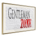 Poster Gentleman Zone - black and red English text on a brick background 130795 additionalThumb 3