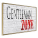 Poster Gentleman Zone - black and red English text on a brick background 130795 additionalThumb 14
