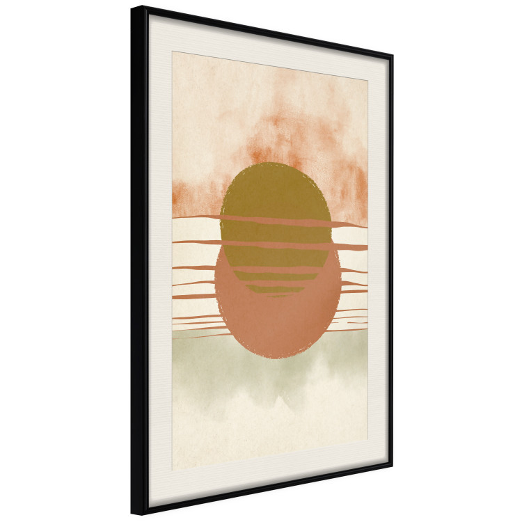 Poster Water Reflections - composition of circles and stripes in an abstract motif 131795 additionalImage 2