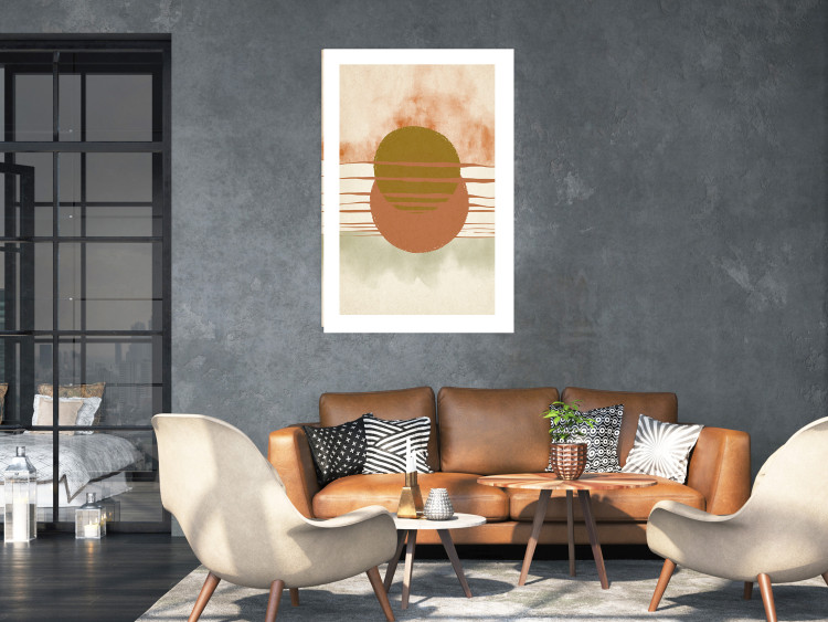 Poster Water Reflections - composition of circles and stripes in an abstract motif 131795 additionalImage 5
