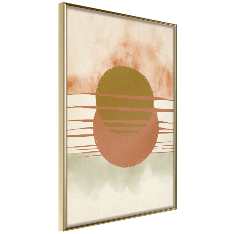Poster Water Reflections - composition of circles and stripes in an abstract motif 131795 additionalImage 12