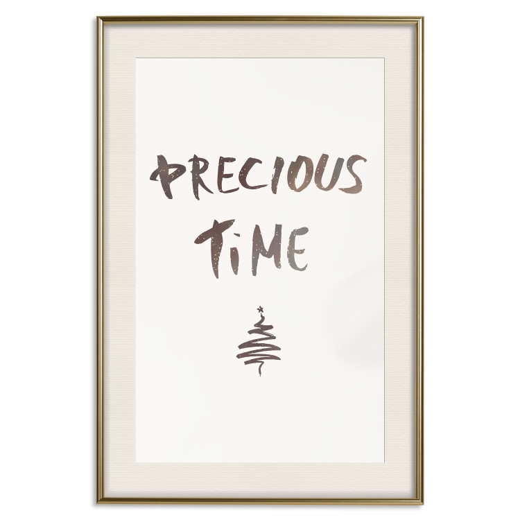 Wall Poster Precious Time - English text and Christmas tree motif 132095 additionalImage 22
