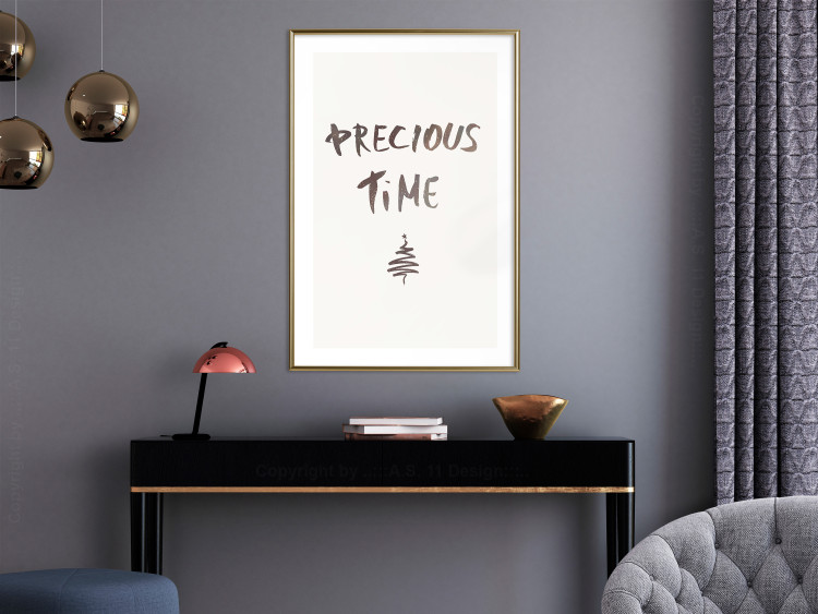 Wall Poster Precious Time - English text and Christmas tree motif 132095 additionalImage 15