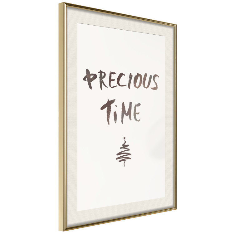Wall Poster Precious Time - English text and Christmas tree motif 132095 additionalImage 3