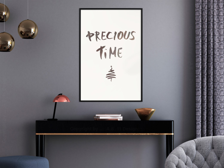 Wall Poster Precious Time - English text and Christmas tree motif 132095 additionalImage 6