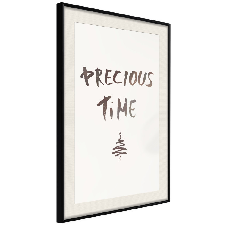 Wall Poster Precious Time - English text and Christmas tree motif 132095 additionalImage 2