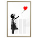 Poster Shredded Banksy - black and white girl releasing a red balloon 132495 additionalThumb 16