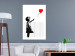 Poster Shredded Banksy - black and white girl releasing a red balloon 132495 additionalThumb 2