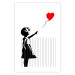 Poster Shredded Banksy - black and white girl releasing a red balloon 132495 additionalThumb 25