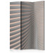 Folding Screen Groovy Stripes (3-piece) - composition in light geometric patterns 132795