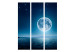 Room Divider Screen Moonlit Night (3-piece) - starry sky and calm sea 133195 additionalThumb 3