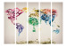 Folding Screen Dancing Smoke Trails II (5-piece) - colorful artistic world map 133295 additionalThumb 3