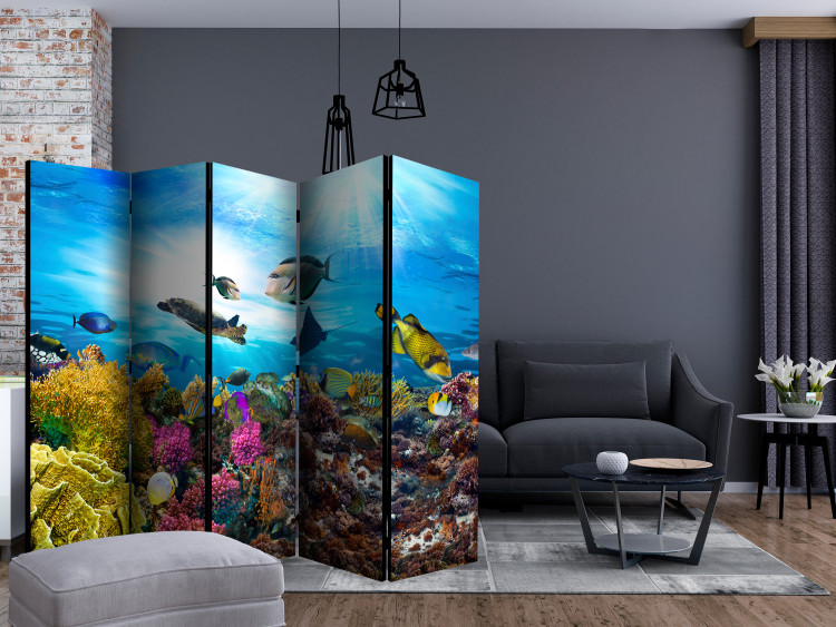 Room Divider Colorful Reef II (5-piece) - animals and plants against an ocean backdrop 133395 additionalImage 4