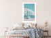 Poster Warm Breeze - beach seascape with white parasol against ocean 135295 additionalThumb 23