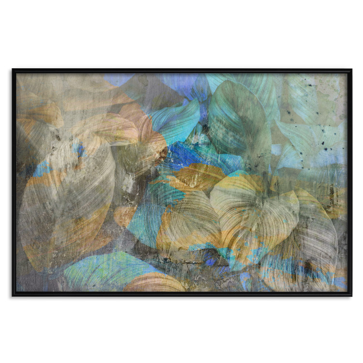 Poster Rainy Time - composition of colorful leaves of an exotic plant 135795 additionalImage 3