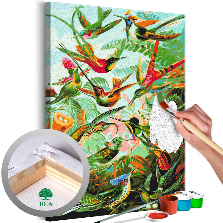 Paint by Number Kit Hummingbird Family 136495