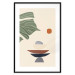 Poster On the Sunny Terrace - abstraction with a green leaf in Zen style 137495 additionalThumb 4