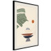 Poster On the Sunny Terrace - abstraction with a green leaf in Zen style 137495 additionalThumb 19
