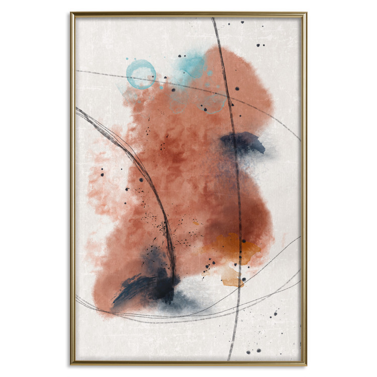 Poster Secret of the Future - artistic watercolor abstraction in blotches 137695 additionalImage 3