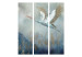 Room Divider Heron in Flight (3-piece) - Colorful bird against mountain and bright clouds backdrop 138295 additionalThumb 7