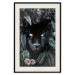 Poster Black Panther in Leaves - portrait of a panther against a background of green plants 138695 additionalThumb 19