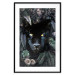 Poster Black Panther in Leaves - portrait of a panther against a background of green plants 138695 additionalThumb 22