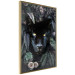 Poster Black Panther in Leaves - portrait of a panther against a background of green plants 138695 additionalThumb 9