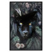 Poster Black Panther in Leaves - portrait of a panther against a background of green plants 138695 additionalThumb 17