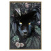 Poster Black Panther in Leaves - portrait of a panther against a background of green plants 138695 additionalThumb 18