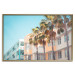 Wall Poster The City of Miami - Palm Trees and the Florida Coast Architecture in Summer in Pastels 144495 additionalThumb 23