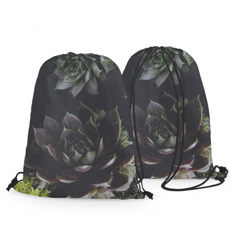 Backpack Nocturnal rose - floral composition of succulents with rich detailing 147395 additionalImage 2