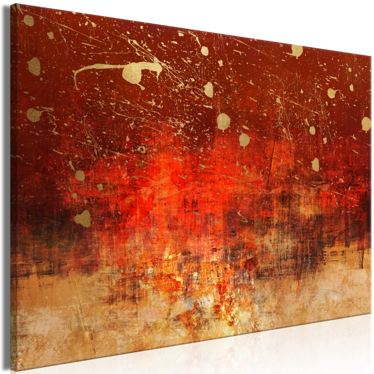 Canvas Etude of Color - Abstract Background in Gold and Red Colors 148795 additionalImage 2