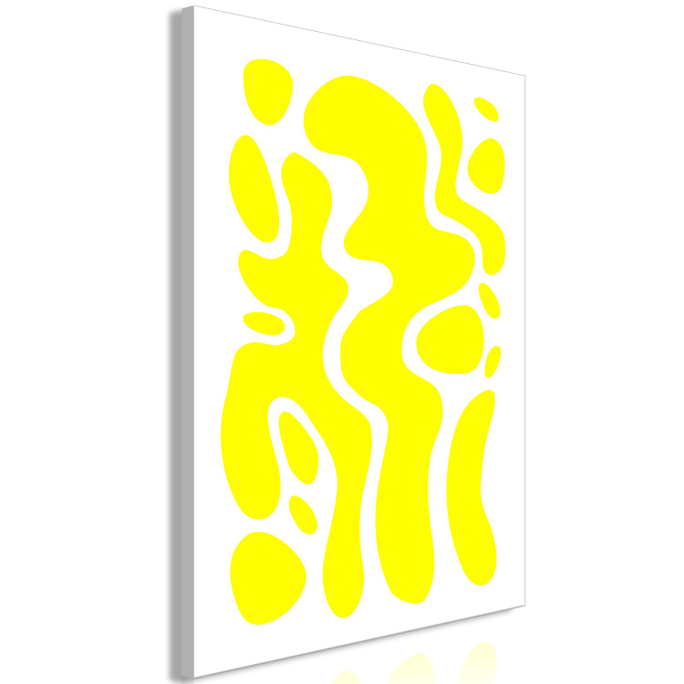 Canvas Print Geometric Abstraction (1-piece) - yellow fluid shapes and forms 149695 additionalImage 2
