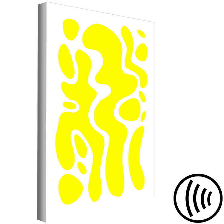 Canvas Print Geometric Abstraction (1-piece) - yellow fluid shapes and forms 149695 additionalImage 6