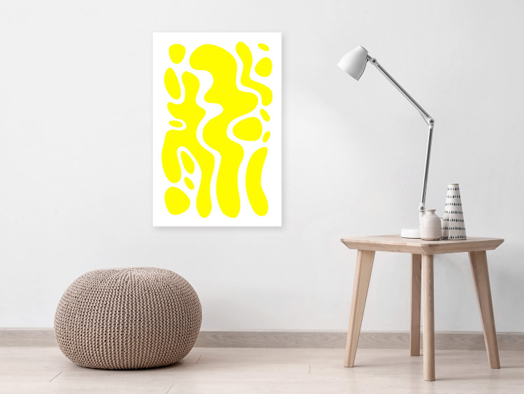 Canvas Print Geometric Abstraction (1-piece) - yellow fluid shapes and forms 149695 additionalImage 3