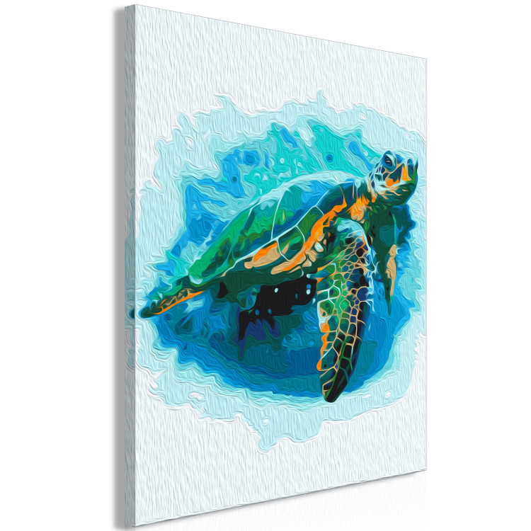 Paint by Number Kit Underwater Elegance - Swimming Turtle Among Marine Fauna 149795 additionalImage 6