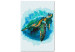 Paint by Number Kit Underwater Elegance - Swimming Turtle Among Marine Fauna 149795 additionalThumb 4