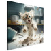 Canvas AI Maine Coon Cat - Scared Animal at Kitchen Work - Square 150095 additionalThumb 2