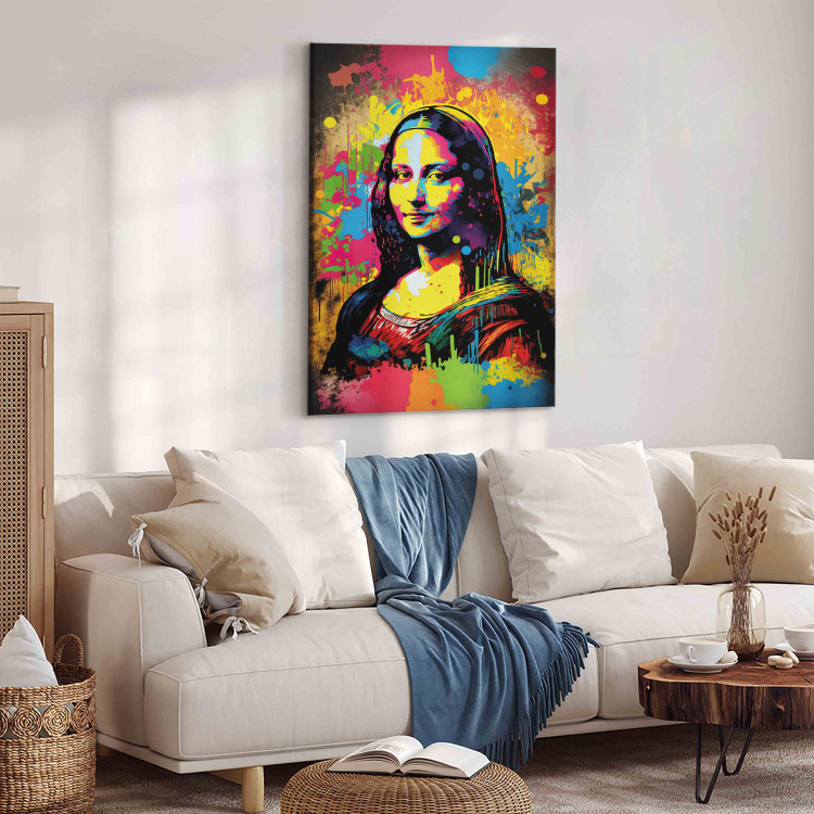 Large canvas print Colorful Mona Lisa - A Portrait of a Woman Inspired by Da Vinci’s Work [Large Format] 151095 additionalImage 3