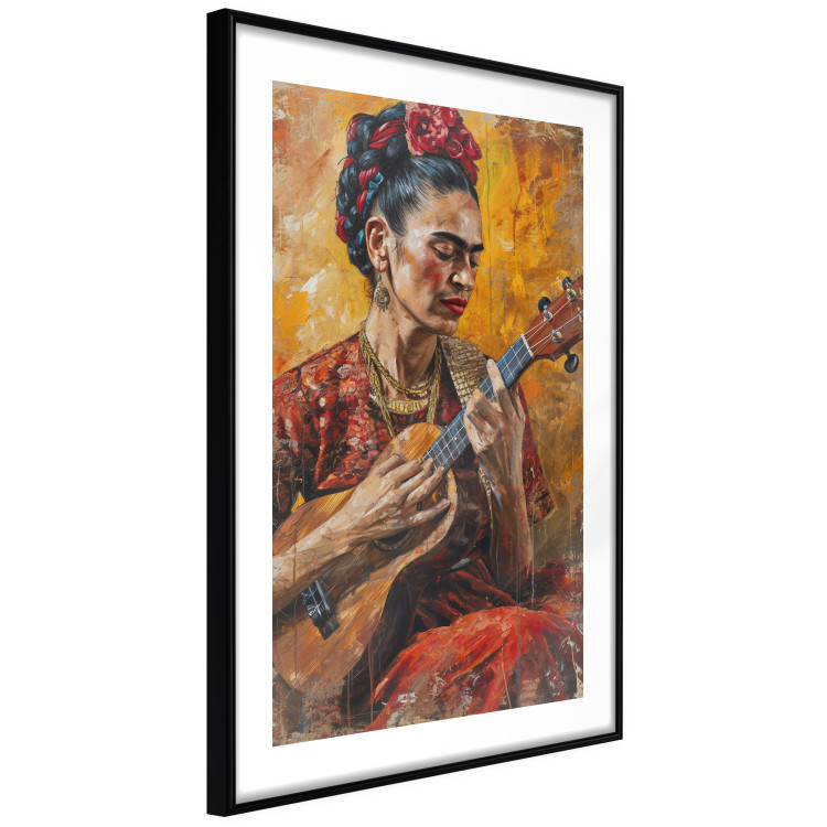 Wall Poster Frida With Ukulele - A Portrait of the Artist Playing the Instrument 152195 additionalImage 7