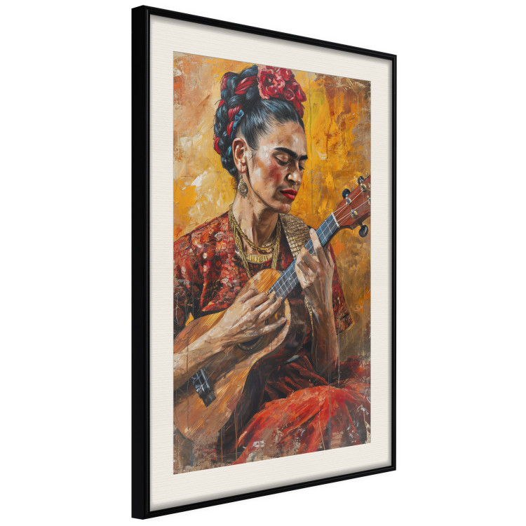 Wall Poster Frida With Ukulele - A Portrait of the Artist Playing the Instrument 152195 additionalImage 11