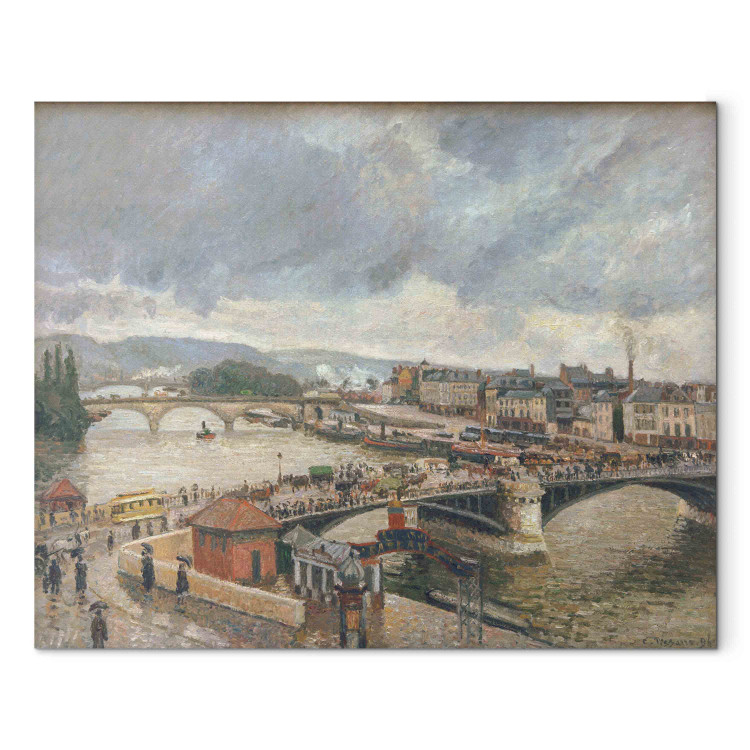 Reproduction Painting Blick auf die Große Brücke, Rouen, Regen 153495